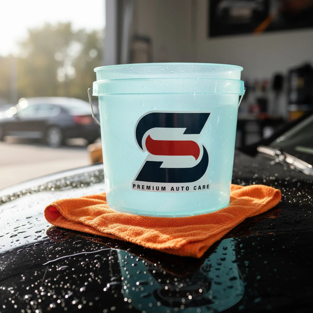 Blue 3.5 Gallon Wash Bucket with Grit Guard (2)