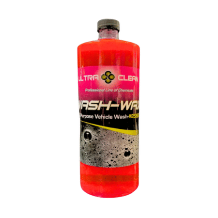 Ultraclean Pink Wash & Wax is an all-purpose, high-suds car shampoo designed to clean and protect your vehicle in one step. It delivers a rich foam that lifts away dirt and grime while leaving a glossy, wax-like finish. Its pH-neutral formulation is safe for all types of automotive paint finishes. Key Features: 32oz size ideal for detailers and at-home use High-foaming formula for superior cleaning performance Leaves a glossy, freshly waxed appearance pH-balanced and safe on all automotive finishes Can be used by hand or with a dispensing/vending system Dilution Ratio: 1:50 with water Usage Directions: Add 1 part Ultraclean Pink Wash & Wax to your container first, then mix with 50 parts fresh water. Suitable for hand washing or use in vending machines. Rinse thoroughly after use.