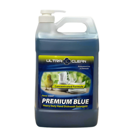 Premium Blue Dish Washing Detergent is a concentrated, heavy-duty liquid formula designed for effective manual cleaning of dishes, glassware, silverware, pots, and pans. It quickly penetrates and emulsifies grease and food soils, rinses clean without leaving residue, and delivers excellent performance in both hard and soft water conditions. Key Features: Heavy-duty formula ideal for commercial or home kitchen use Emulsifies grease and removes food soils fast Rinses clean with no streaks, residue, or dulling film Effective in all water temperatures and hardness levels Suitable for dishes, glasses, silverware, pots, and pans Usage Directions: Soak dishware and utensils for 15 minutes. For standard cleaning: Dilute 1–2 oz per gallon of water (hot water preferred). For heavy soil: Dilute 3–4 oz per gallon of water.
