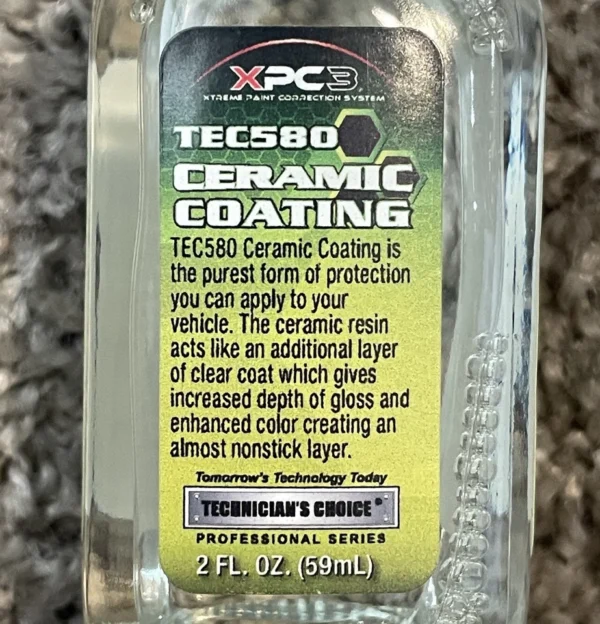 TEC580 Ceramic Coating – 2 fl oz | Long-Lasting Gloss & Protection for Cars - Image 3